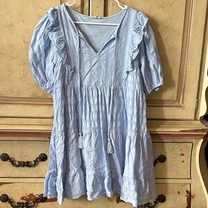 NEW Easel Soft Blue Mini Dress/Top Size Small